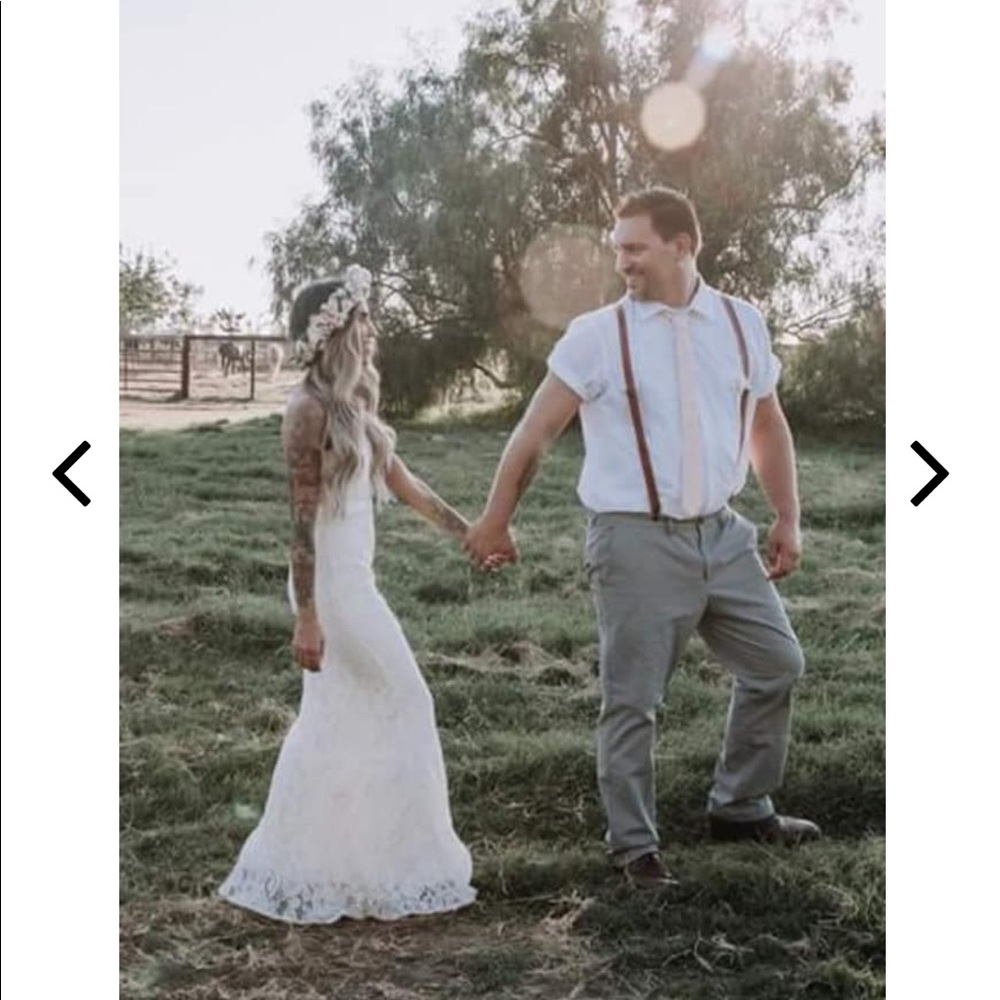 NWT Lulus Zenith lace maxi wedding dress